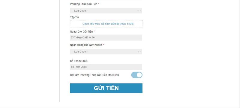 hướng dẫn nạp tiền w88 nhanh chóng 13 điền thông tin nạp tiền