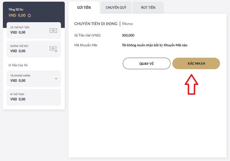 hướng dẫn nạp tiền m88 nhanh chóng 18 xác nhận thông tin giao dịch
