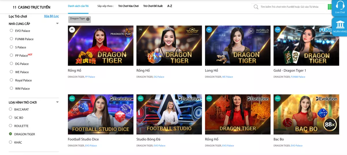 casino fun88 - nhà cái fun88 casino online uy tín 13 dragon tiger fun88