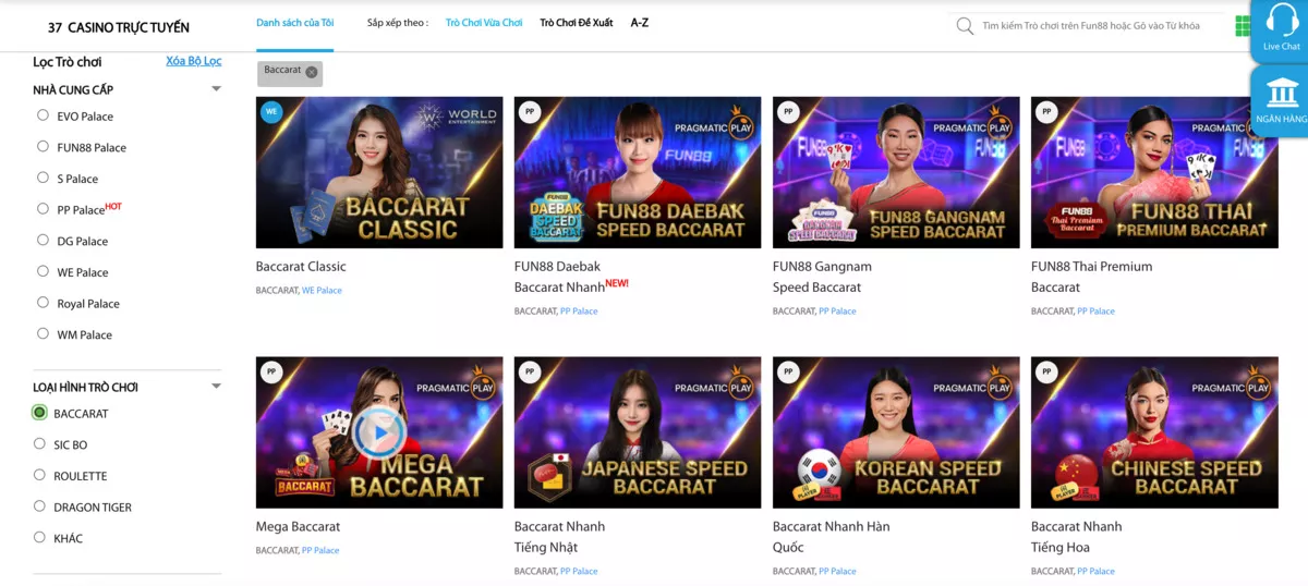 casino fun88 - nhà cái fun88 casino online uy tín 10 game bài baccarat tại fun88 casino