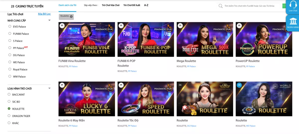 casino fun88 - nhà cái fun88 casino online uy tín 12 roulette tại sòng bạc fun88