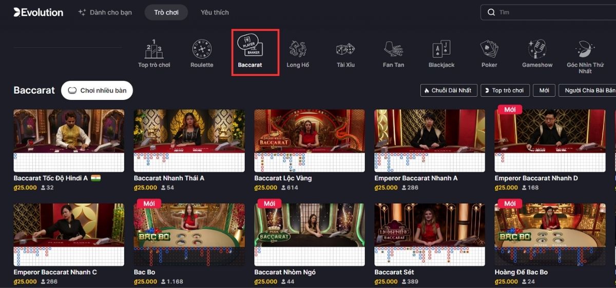 baccarat 8xbet - game bài đỉnh nhất tại nhà cái 8xbet 3 chọn bàn chơi baccarat phù hợp với mức cược