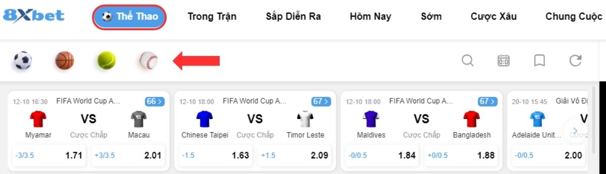 thể thao 8xbet - hướng dẫn cá cược thể thao 8xbet đỉnh cao 2 chọn bộ môn để cá cược thể thao 8xbet