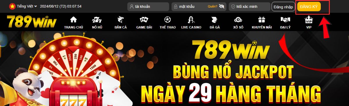 đăng ký 789win - hướng dẫn đăng ký tài khoản trong 2 phút 2 chọn nút đăng ký tại trang chủ 789win