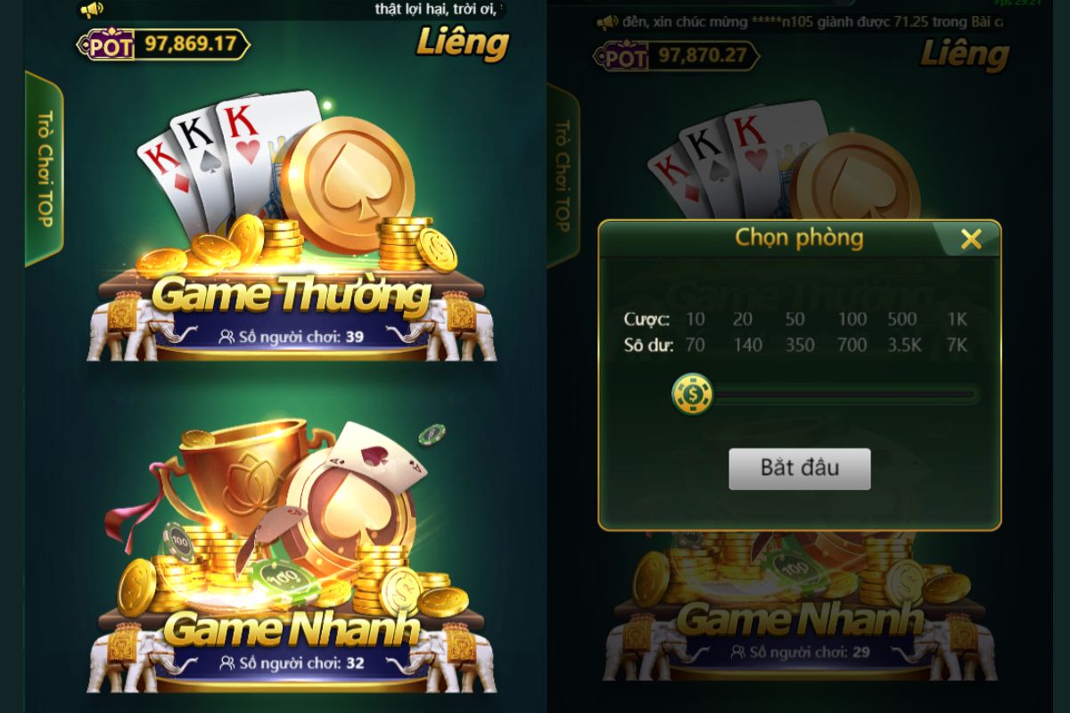 liêng fun88 - thử thách cùng game bài thú vị tại fun88 3 chọn phòng chơi liêng fun88