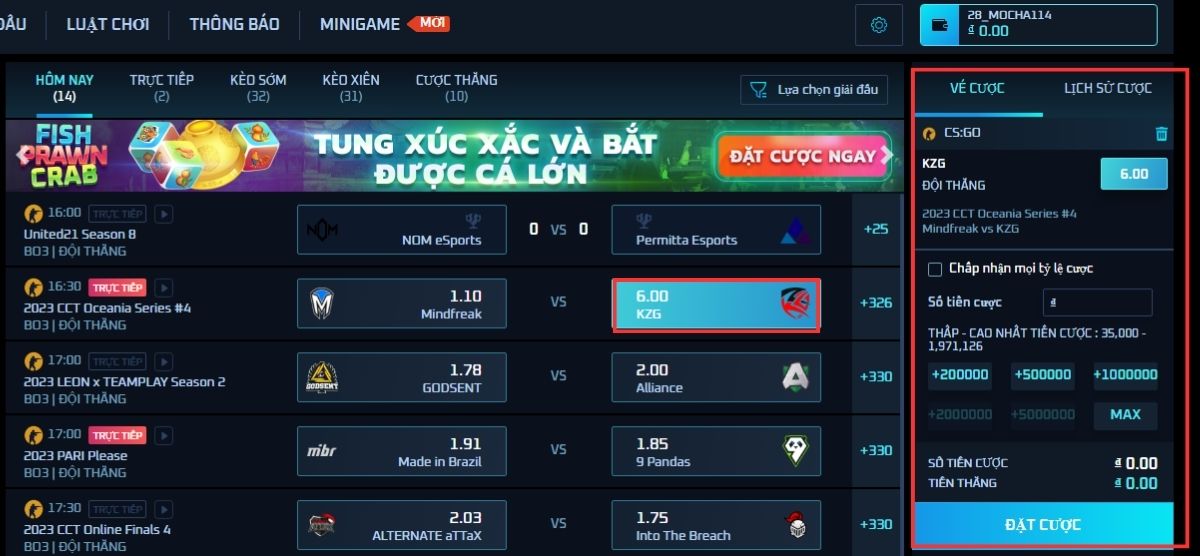 esport 8xbet - cá cược thể thao điện tử đỉnh cao 4 thực hiện đặt cược vào phiếu cược