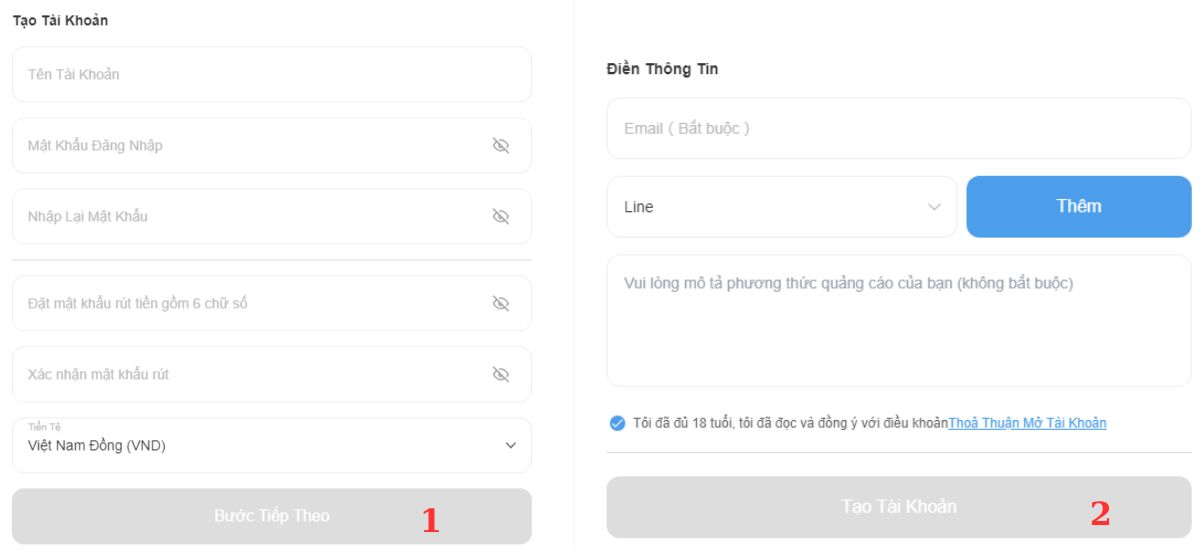 đại lý 8xbet là gì? cách trở thành đại lý chính thức tại 8xbet 3 điền thông tin đăng ký đại lý 8xbet