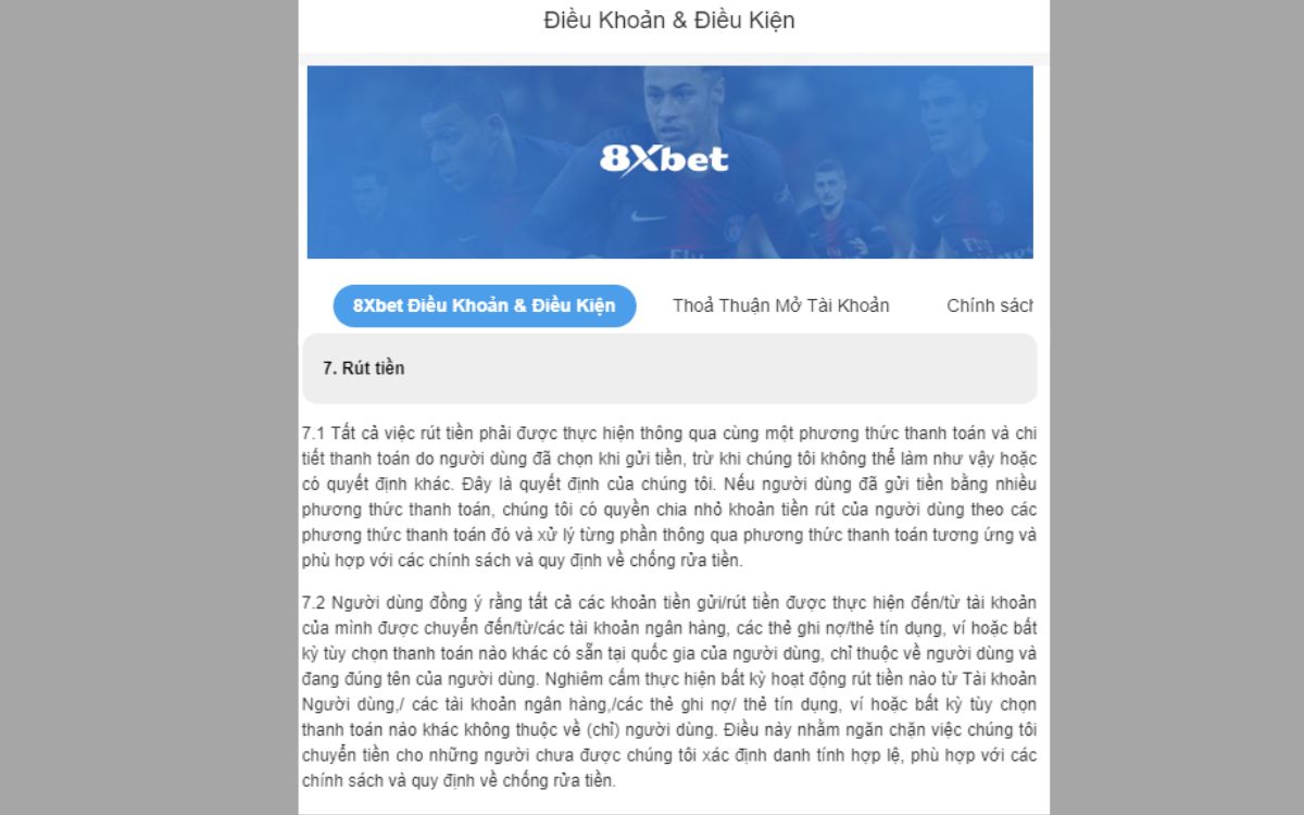 8xbet không cho rút tiền - nguyên nhân và cách khắc phục hiệu quả nhất 3 quy định về việc rút tiền tại 8xbet