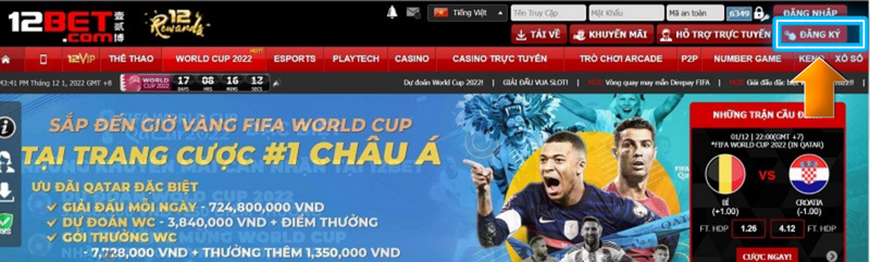 hướng đẫn đăng ký 12bet nhanh chóng và dễ thực hiện 2 chọn muc đăng lý 12bet