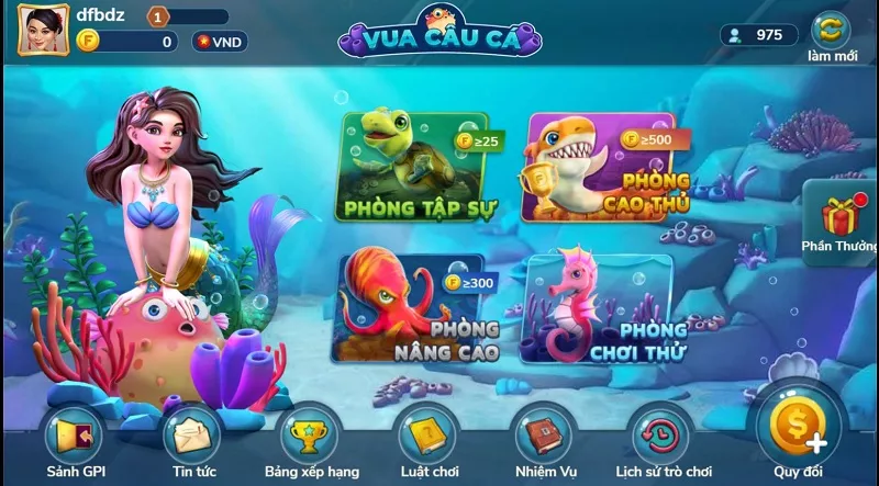 hướng dẫn chơi game bắn cá w88 đổi thưởng ăn tiền 6 người chơi chọn phòng chơi bắn cá w88