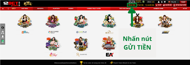 hướng dẫn nạp tiền 12bet bằng những phương thức thông dụng nhất 4 hướng dẫn các phương thức nạp tiền12bet đơn giản