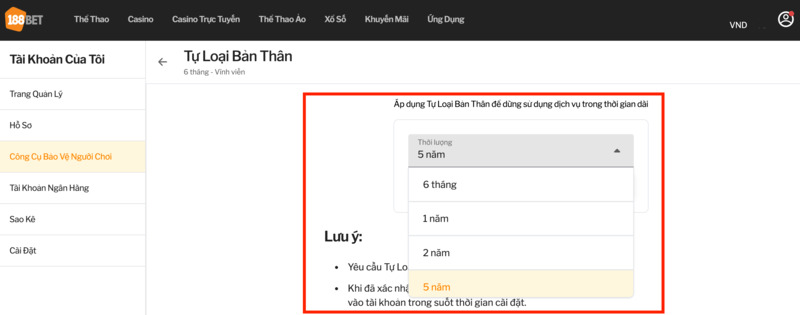 hướng dẫn xóa tài khoản 188bet cực đơn giản và nhanh chóng 4 chọn tự loại bản thân để xoá tài khoản 188bet