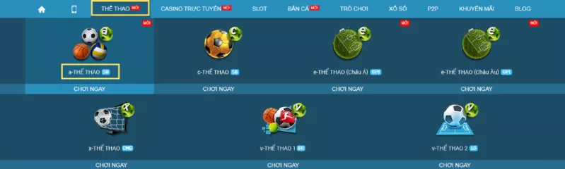 hướng dẫn cá cược bóng bầu dục w88 cực chi tiết 4 chọn mục "thể thao"