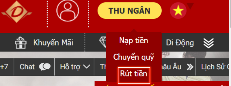 rút tiền dafabet chỉ với 4 bước cực nhanh 1 người chơi đi đến mục rút tiền dafabet