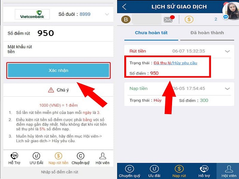 hướng dẫn rút tiền 8xbet an toàn về tài khoản ngân hàng 7 xác nhận mật khẩu rút tiền 8xbet