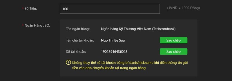 hướng dẫn nạp tiền jbo nhanh và an toàn nhất 5 thông tin gửi tiền jbo