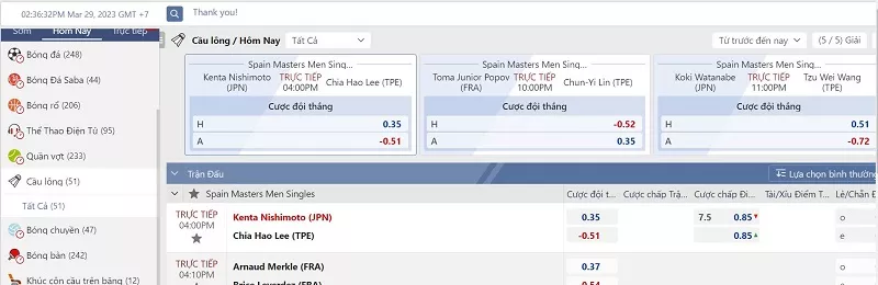 hướng dẫn cá cược cầu lông m88 chuẩn xác nhất 4 bảng cá cược thi đấu cầu lông m88