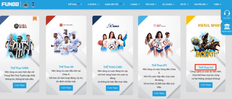 thể thao ảo fun88 - hướng dẫn chơi thể thao ảo fun88 5 chọn sảnh cược thể thao ảo fun88