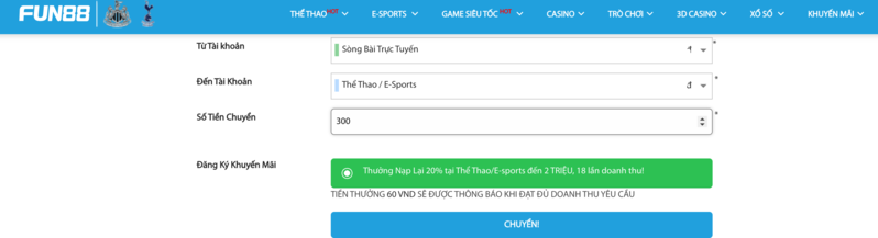 chuyển quỹ fun88 - hướng dẫn cách chuyển quỹ fun88 chi tiết nhất 5 chuyển quỹ fun88 từ game này sang game khác