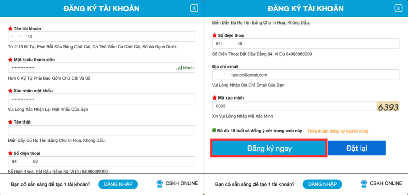 đăng ký hi88 - hướng dẫn mở tài khoản hi88 với vài thao tác đơn giản 4 điền thông tin mở tài khoản hi88