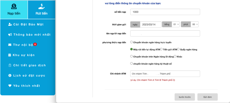 nạp tiền hi88 - hướng dẫn chi tiết cách nạp tiền hi88 cho bạn mới 6 nạp tiền hi88 và điền thông tin xác nhận