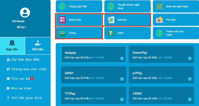 nạp tiền hi88 - hướng dẫn chi tiết cách nạp tiền hi88 cho bạn mới 11 chọn hình thức nạp tiền hi88 qua cổng thanh toán