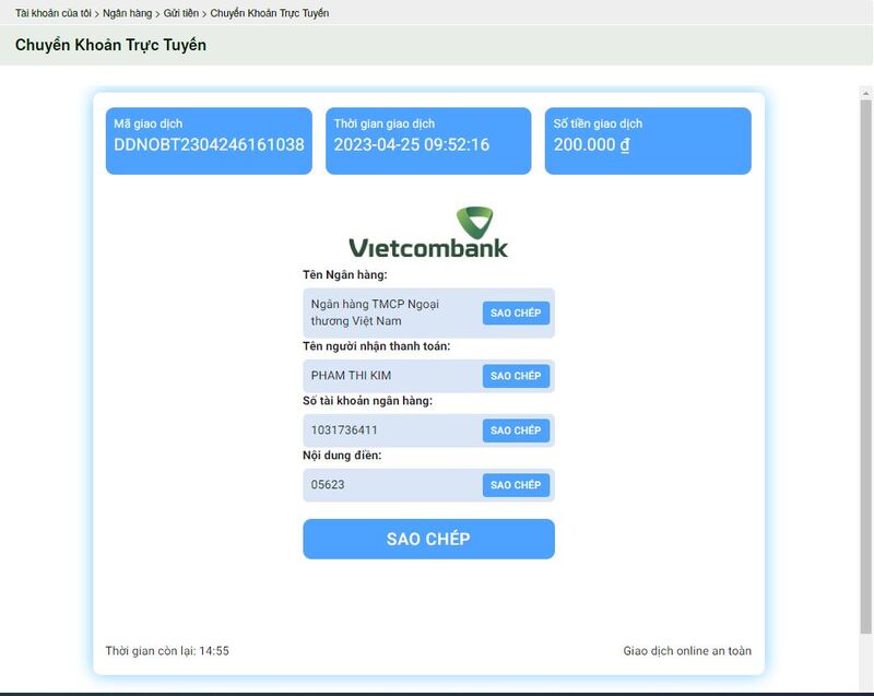 hướng dẫn nạp tiền v9bet chính xác nhất hiện nay 18 lấy thông tin