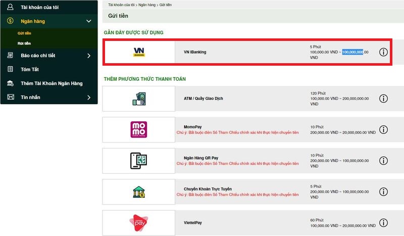 hướng dẫn nạp tiền v9bet chính xác nhất hiện nay 13 ngân hàng địa phương v9bet