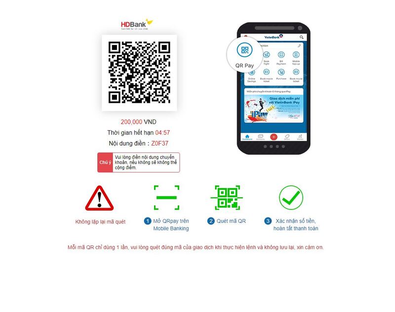 hướng dẫn cách nạp tiền 188bet chi tiết nhất 13 quét mã thanh toán
