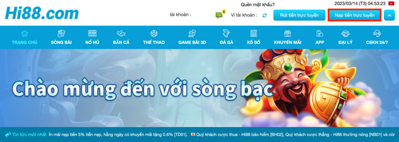 nạp tiền hi88 - hướng dẫn chi tiết cách nạp tiền hi88 cho bạn mới 4 truy cập trang nạp tiền hi88