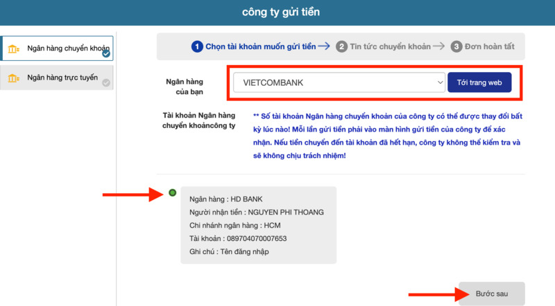 hướng dẫn nạp tiền shbet nhanh nhất, đơn giản nhất 7 nạp shbet qua ngân hàng chuyển khoản