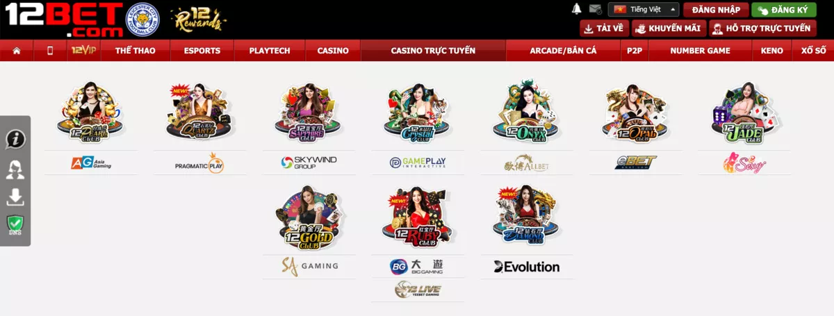 casino 12bet - nhà cái 12bet casino online review 3 sảnh chơi tại casino trực tuyến 12bet