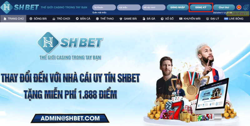 hướng dẫn chi tiết cách đăng ký shbet với từng hình ảnh 3 truy cập trang đăng ký shbet
