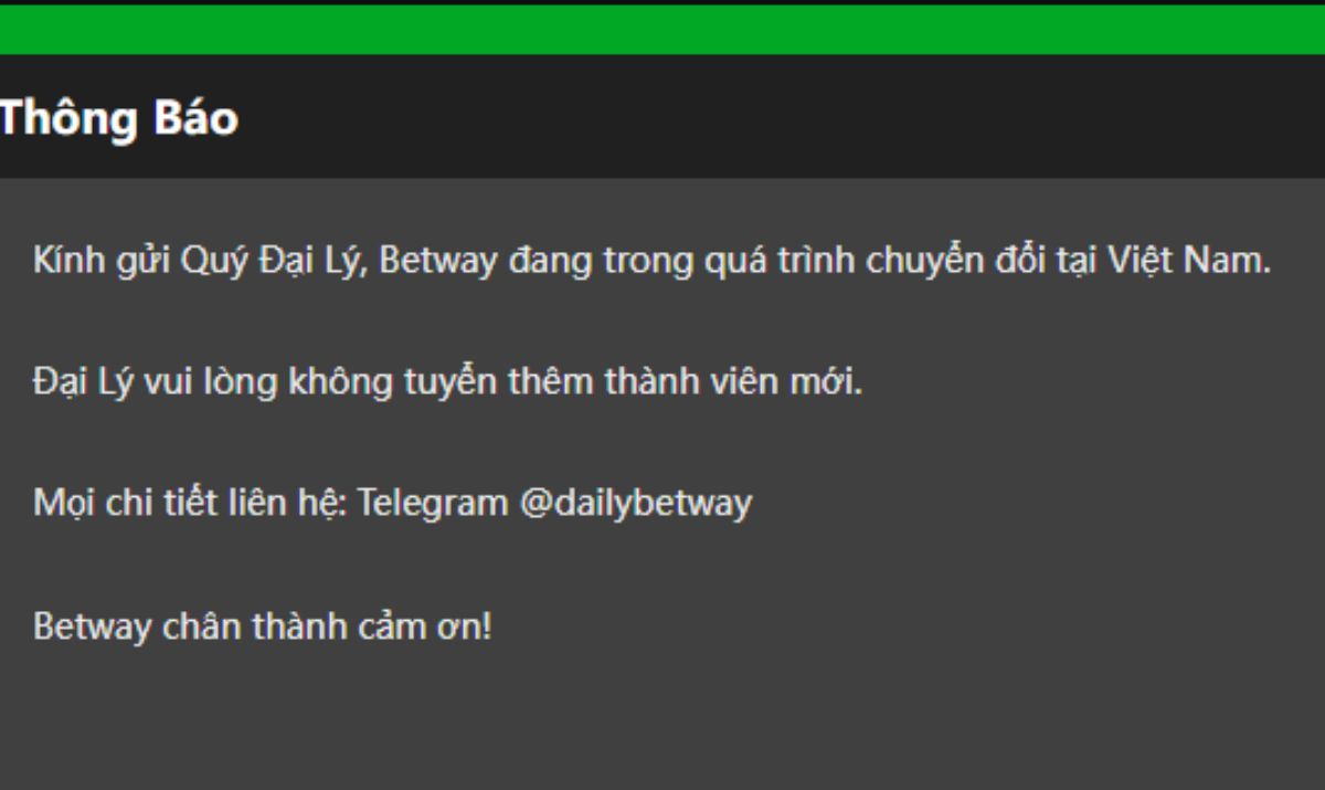 betway chính thức rời việt nam sau thương vụ mua lại từ jbo 3 thông báo betway ngừng hoạt động
