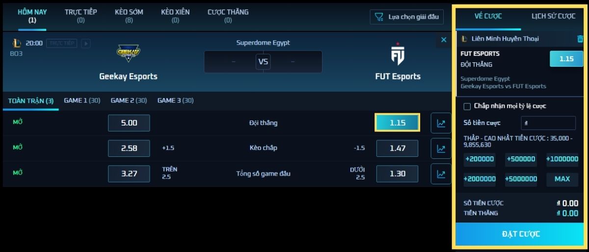 cách cá cược liên minh huyền thoại 8xbet dành cho newbie 5 đặt cược vào trận đấu liên minh mà 8xbet cung cấp