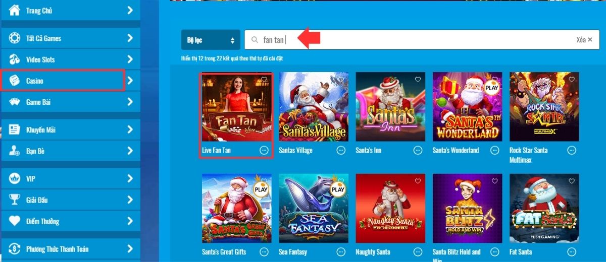 hướng dẫn cách chơi fan tan tại casino happyluke chi tiết nhất 3 chọn bàn chơi fan tan happyluke