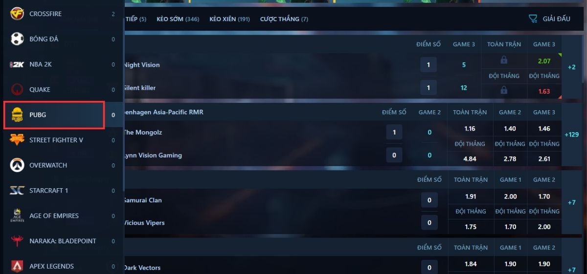 bật mí cách cá cược pubg 8xbet ăn tiền cực đơn giản 4 chọn pubg trong sảnh chơi