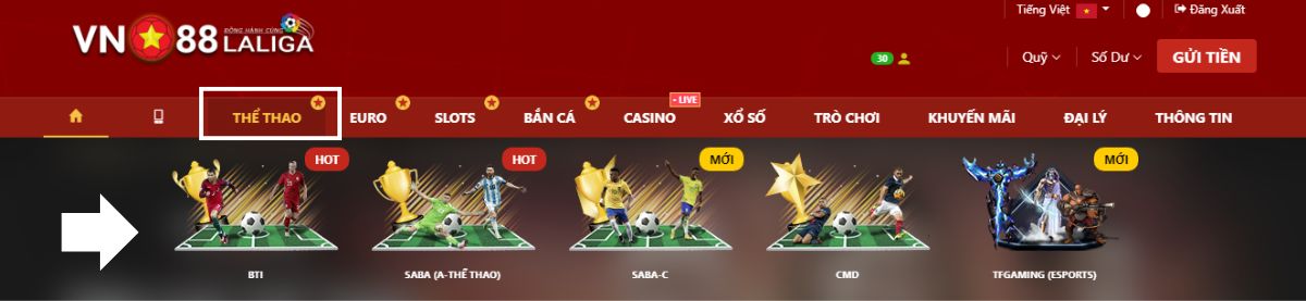 hướng dẫn chơi cá độ bóng đá vn88 chuẩn nhất cho cược thủ 2 truy cập trang thể thao vn88