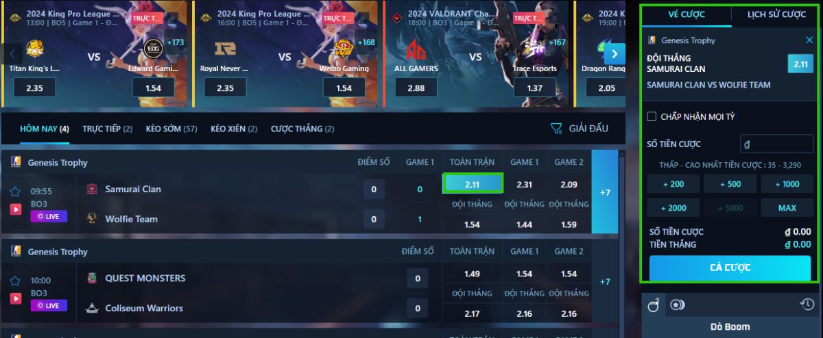 esports vn88 - khám phá tần tật về sảnh chơi cá cược thể thao điện tử vn88 5 chọn kèo cược và tiến hành đặt cược esport