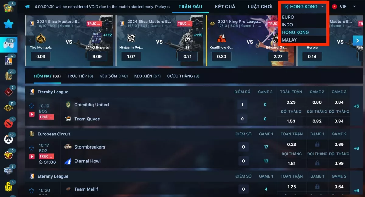 esport m88 - cách chơi cá cược esport m88 đơn giản nhất 3 chọn sảnh chơi cá cược esport m88